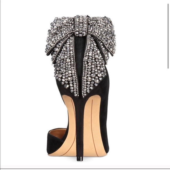 INC International Concepts Shoes - INC Kaison Black Evening Bow Pumps size 9